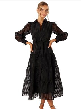 NWT Petal & Pup Women's Neve Long Sleeve Maxi Dress